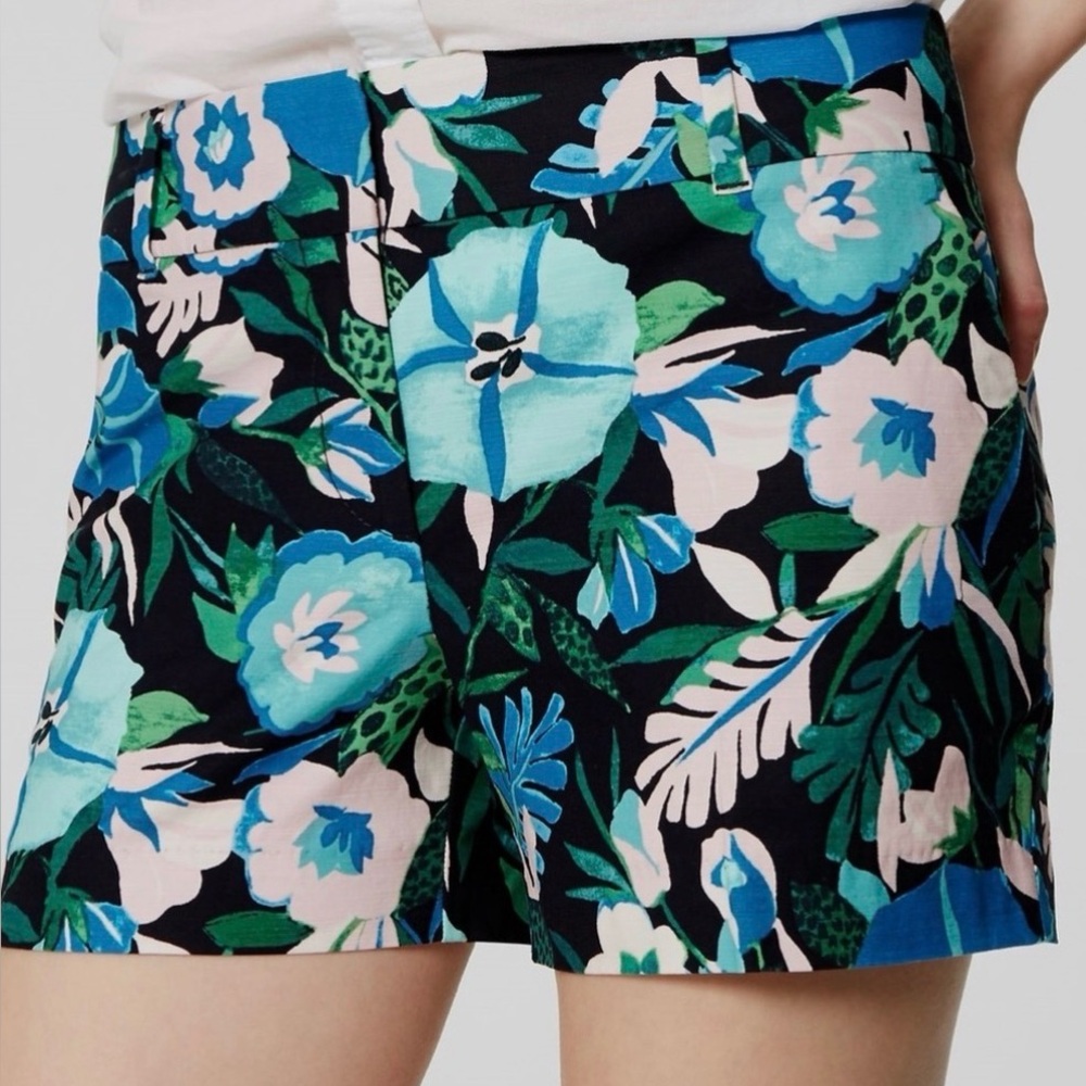 LOFT Floral Print Riviera Shorts - Size 00